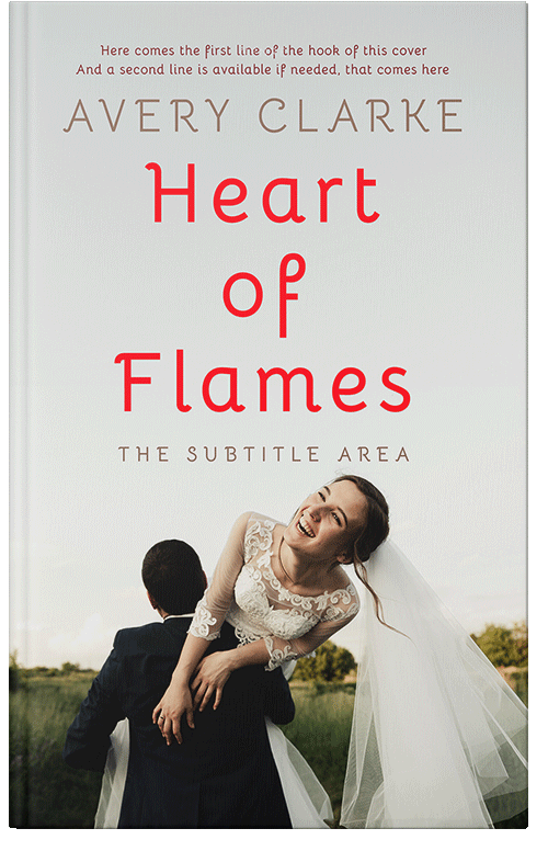 Front view of Premade Romance Book Cover - Cararra