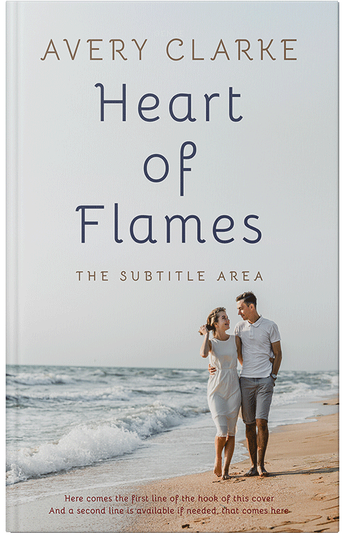 Front view of Premade Romance Book Cover - Quill Gray