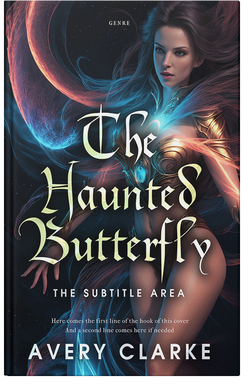 Front view of Premade Fantasy Book Cover - Shark