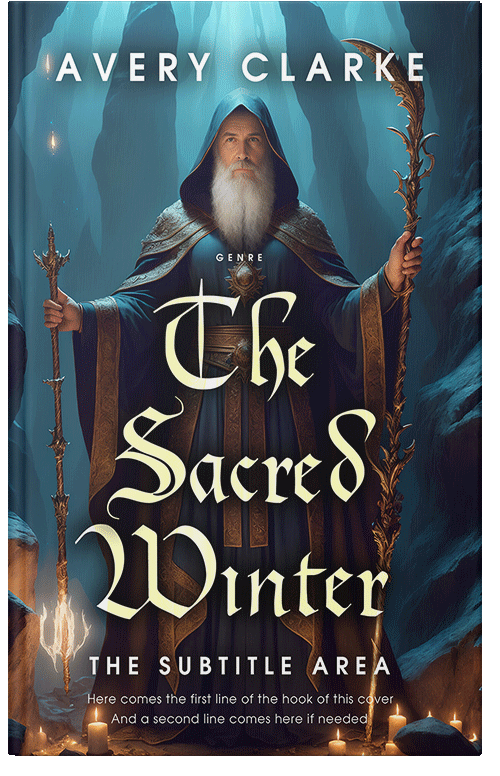 Front view of Premade Fantasy Book Cover - Shark