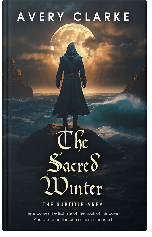 Front view of Premade Fantasy Book Cover - Shark