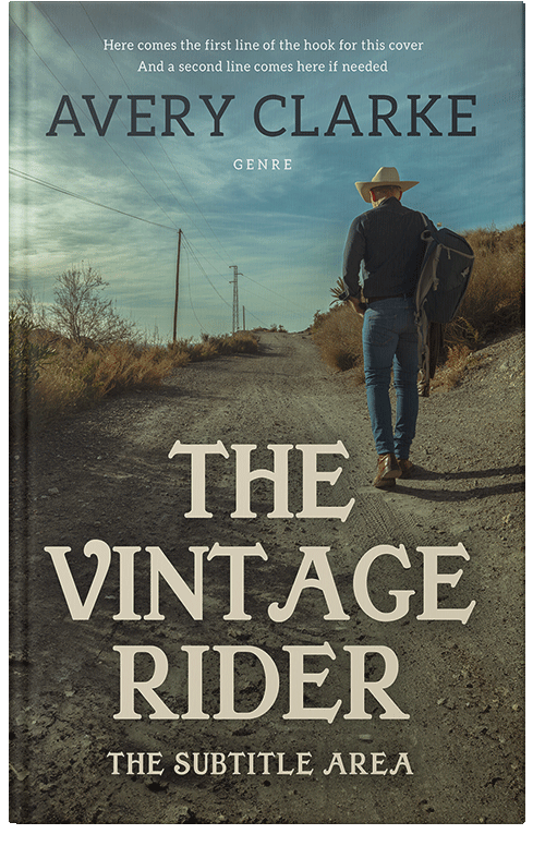 Front view of Premade Action & Adventure Book Cover - Gray Asparagus