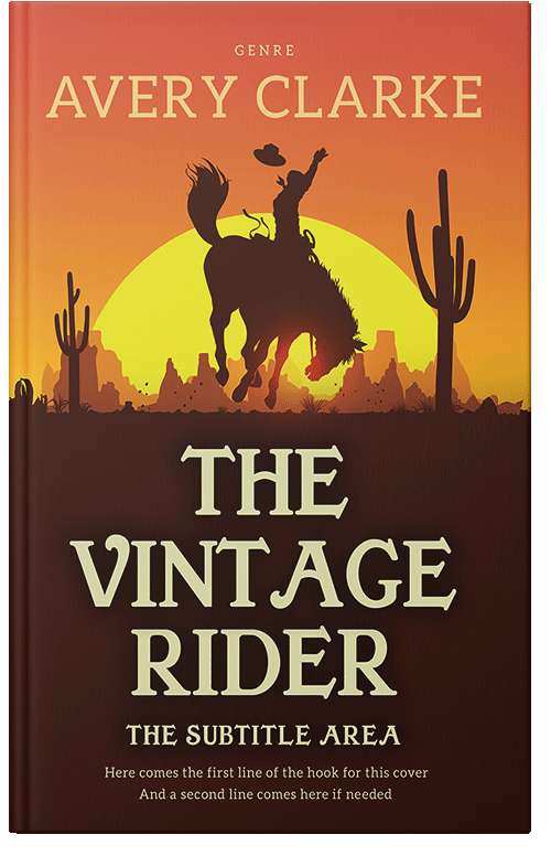 Front view of Premade Western Book Cover - Anzac