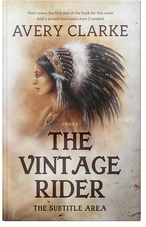 Front view of Premade Western Book Cover - Wafer