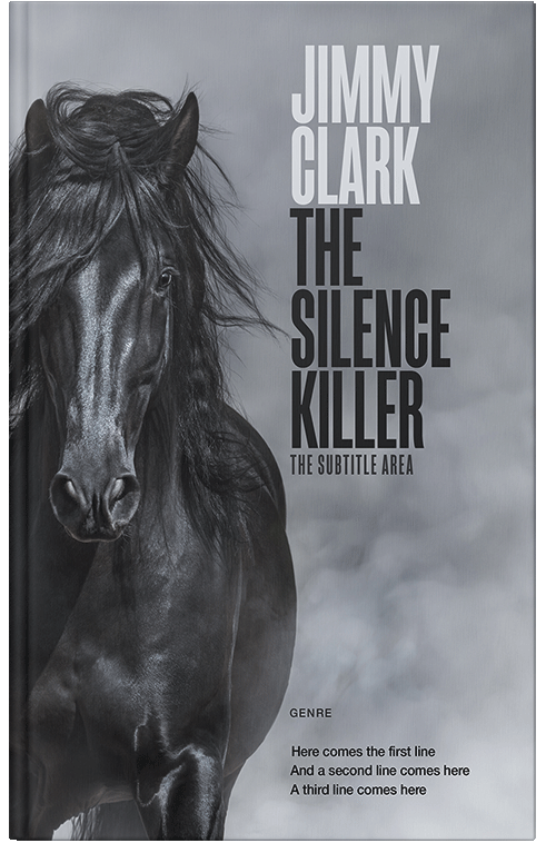 Front view of Premade Western Book Cover - Shark