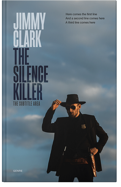 Front view of Premade Action & Adventure Book Cover - Slate Gray