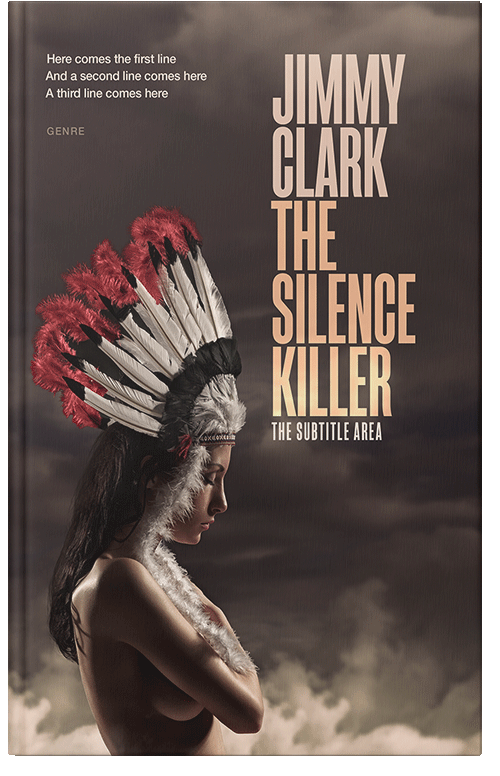 Front view of Premade Western Book Cover - Woody Brown