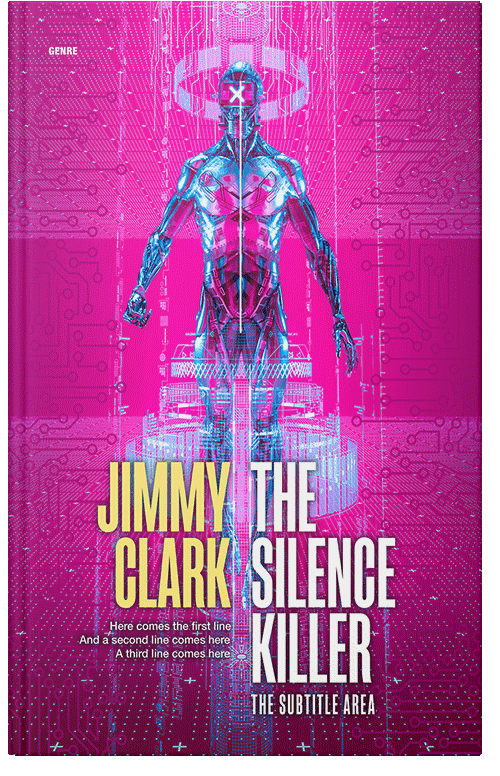 Front view of Premade Mystery & Thriller & Suspense Book Cover - Red Violet