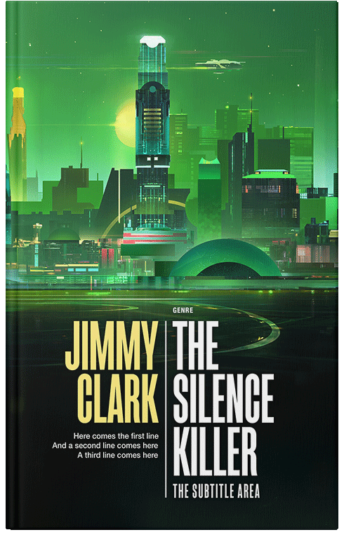 Front view of Premade Science Fiction Book Cover - Green Pea