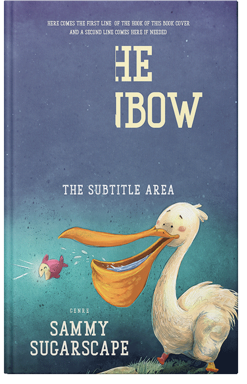 Front view of Premade Children's Book Cover - Kashmir Blue