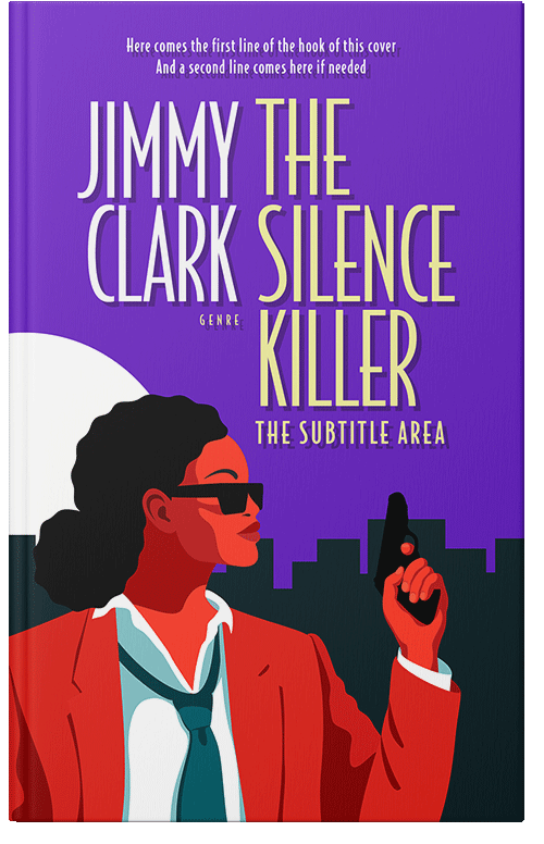 Front view of Premade Mystery & Thriller & Suspense Book Cover - Purple Heart