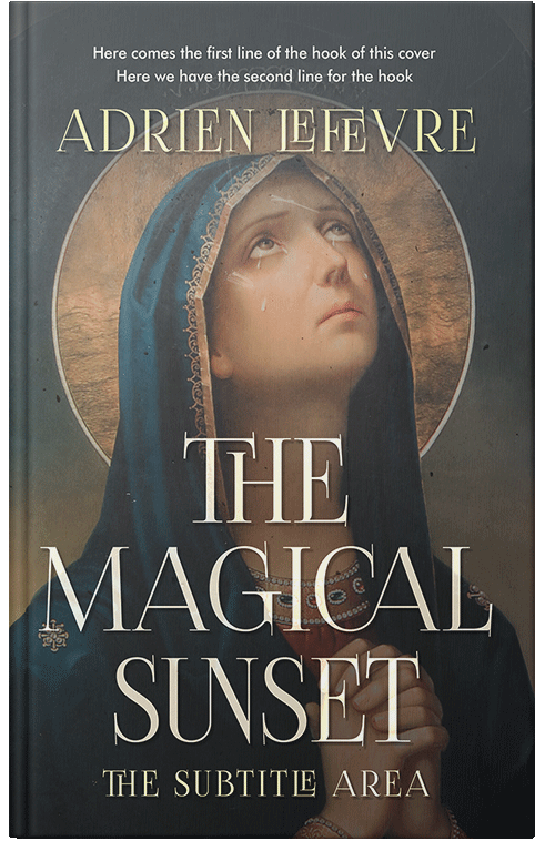 Front view of Premade Religion & Spirituality Book Cover - Lunar Green