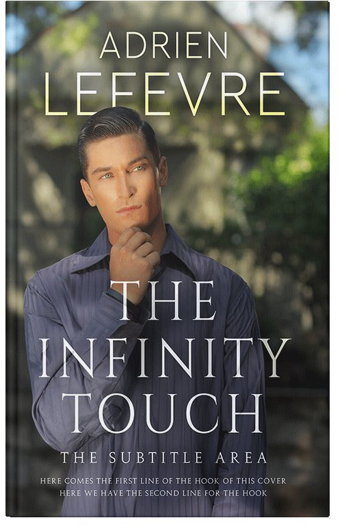 Front view of Premade Literary Fiction Book Cover - Lunar Green