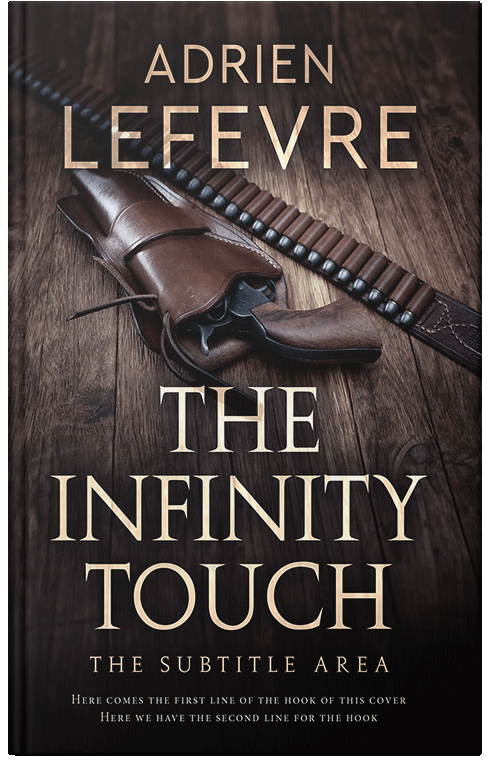 Front view of Premade Western Book Cover - Cocoa Brown