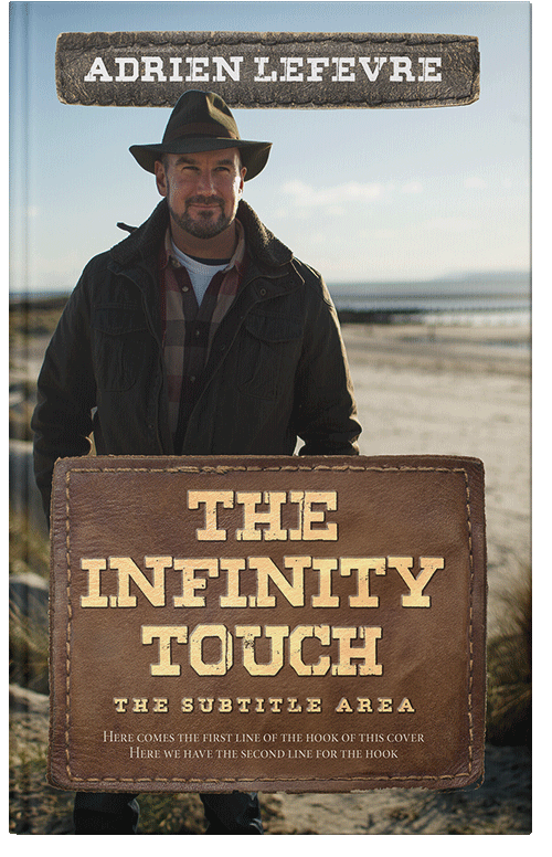 Front view of Premade Western Book Cover - Tobacco Brown