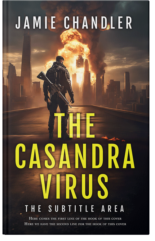 Front view of Premade Apocalyptica Book Cover - Cocoa Brown