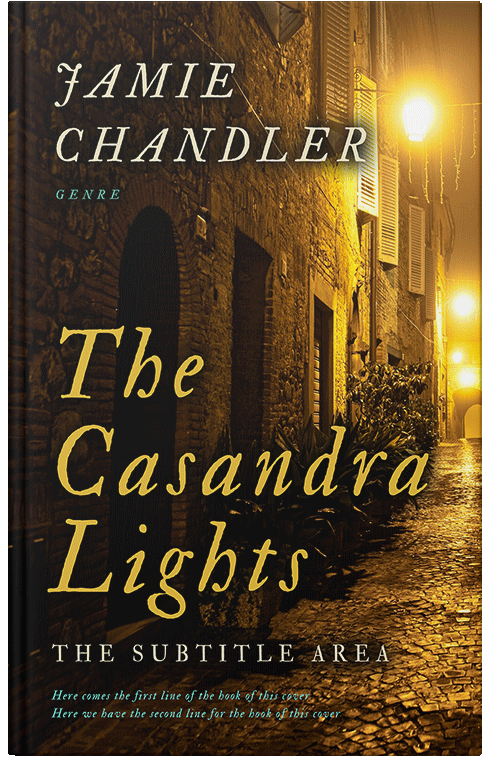 Front view of Premade Mystery & Thriller & Suspense Book Cover - Old Gold