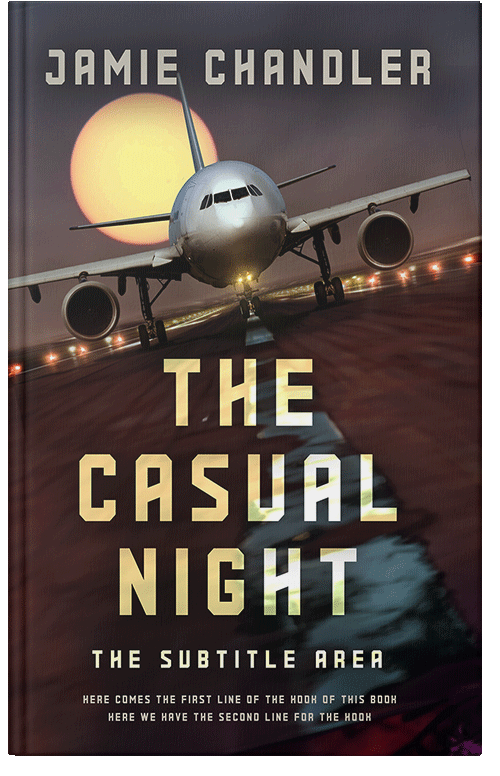 Front view of Premade Action & Adventure Book Cover - Cocoa Brown