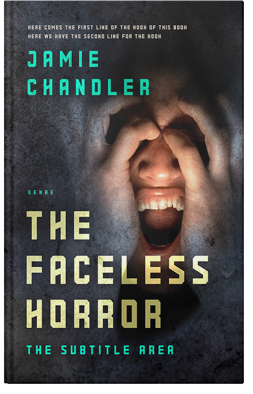 Front view of Premade Horror Book Cover - Shark