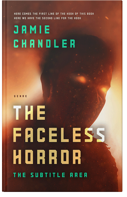 Front view of Premade Horror Book Cover - Paco