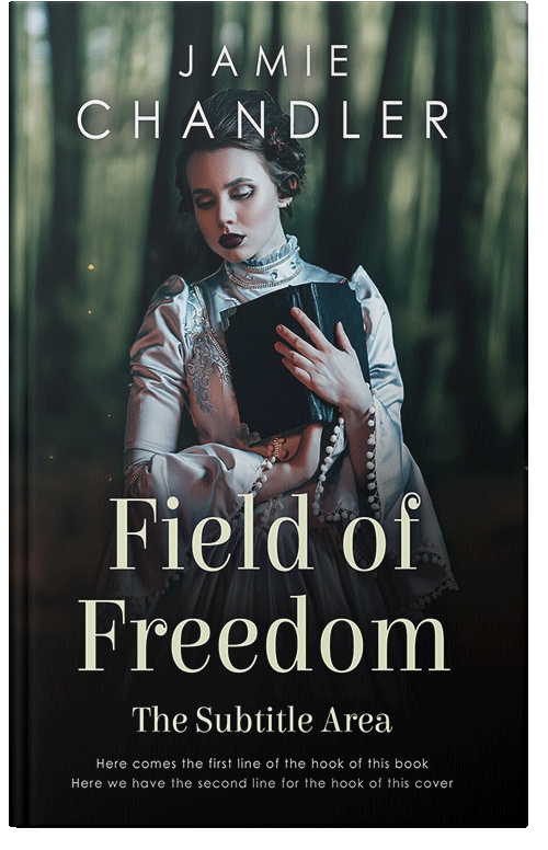 Front view of Premade Historical Book Cover - Black