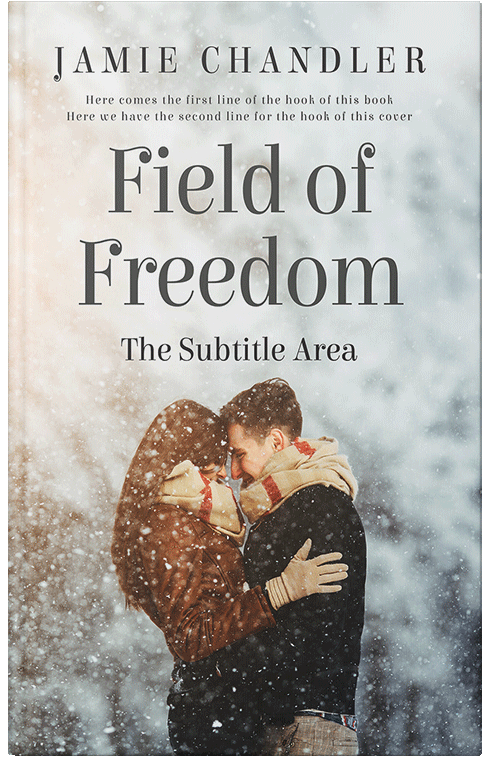 Front view of Premade Romance Book Cover - Quill Gray