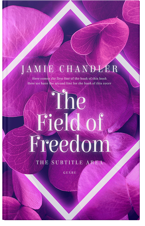 Front view of Premade Poetry Book Cover - Medium Red Violet