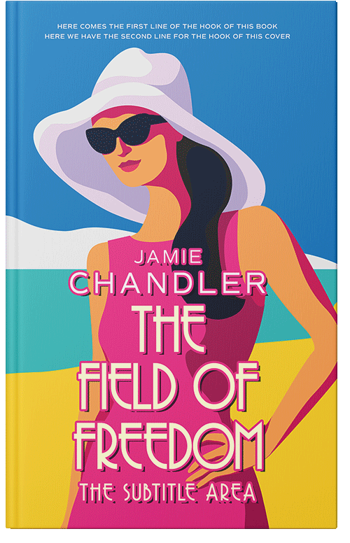 Front view of Premade Travel Book Cover - Curious Blue