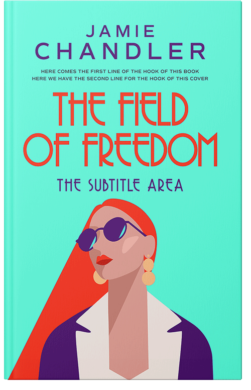 Front view of Premade Chick Lit Book Cover - Aquamarine