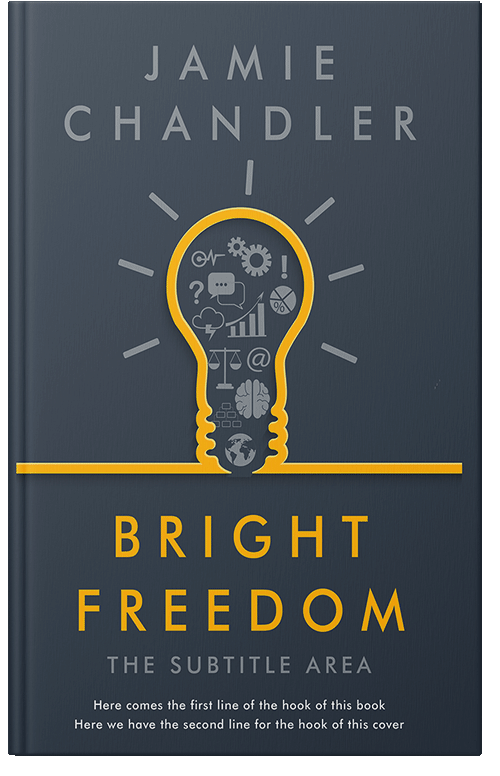 Front view of Premade Self-Improvement & Self-Help Book Cover - Oxford Blue