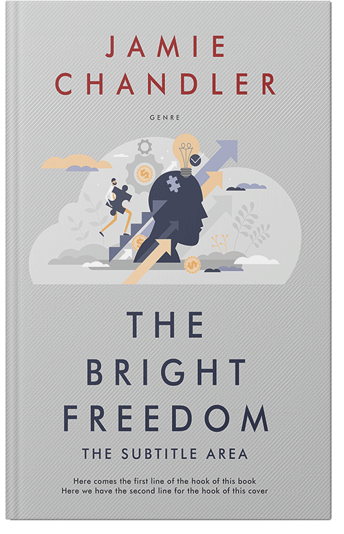 Front view of Premade Business Book Cover - Quill Gray