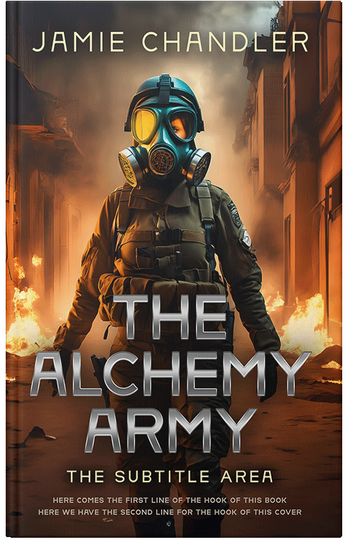 Front view of Premade Apocalyptica Book Cover - Black Marlin