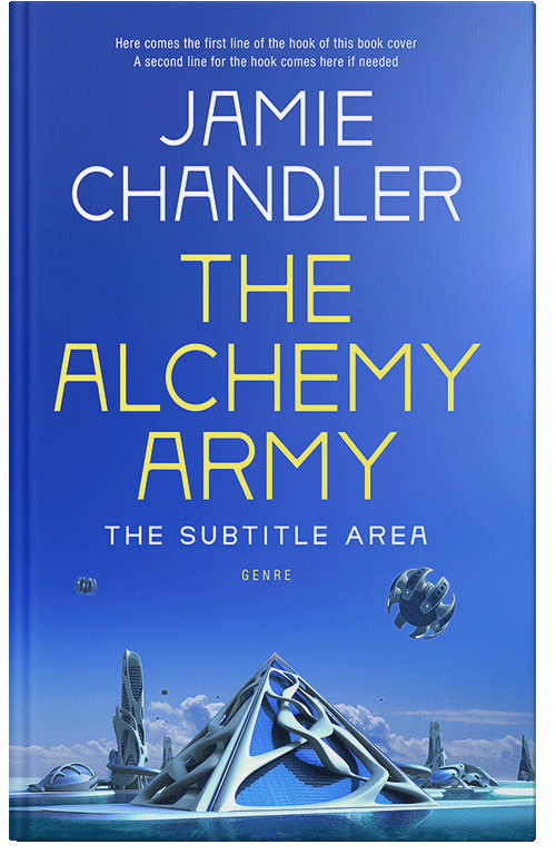 Front view of Premade Science Fiction Book Cover - Cerulean Blue