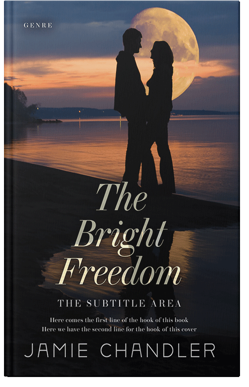 Front view of Premade Romance Book Cover - Antique Brass