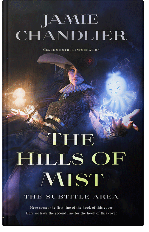 Front view of Premade Fantasy Book Cover - Silver Rust