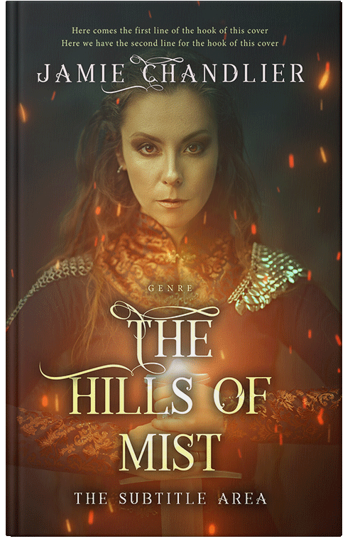 Front view of Premade Fantasy Book Cover - Walnut