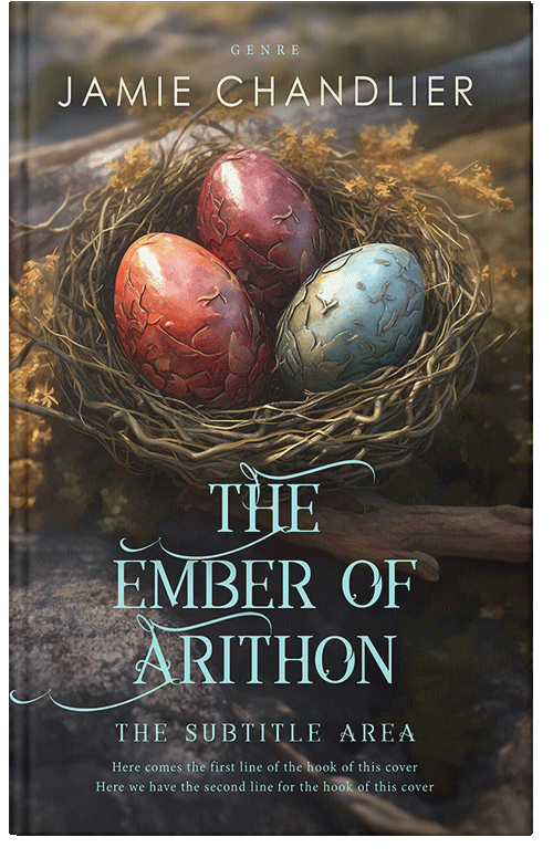 Front view of Premade Fantasy Book Cover - Taupe