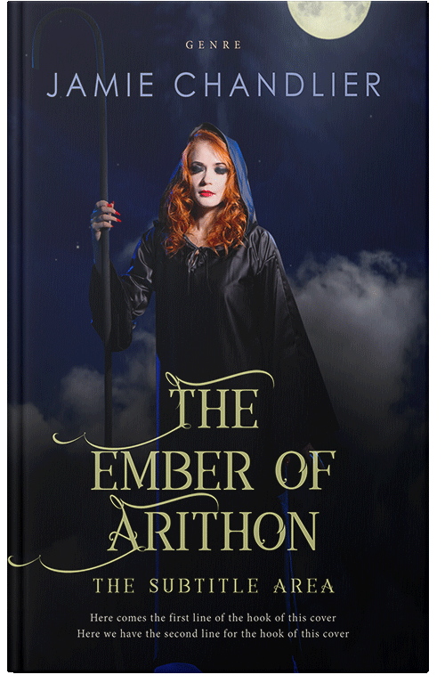 Front view of Premade Fantasy Book Cover - Ebony