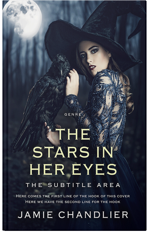 Front view of Premade Fantasy Book Cover - Ebony