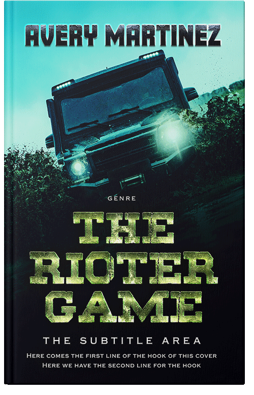 Front view of Premade Action & Adventure Book Cover - Fringy Flower