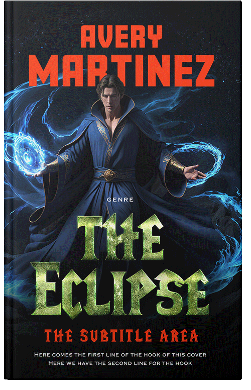 Front view of Premade Fantasy Book Cover - Raw Sienna