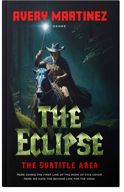 Front view of Premade Fantasy Book Cover - Black Bean