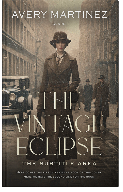 Front view of Premade Mystery & Thriller & Suspense Book Cover - Taupe