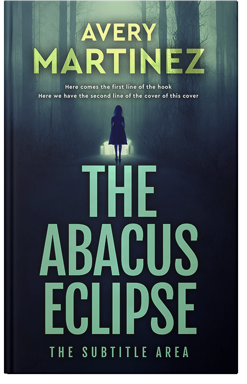 Front view of Premade Mystery & Thriller & Suspense Book Cover - Moss Green