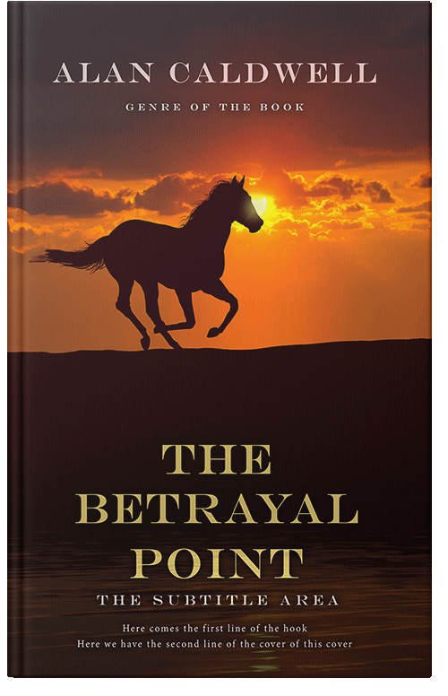 Front view of Premade Western Book Cover - Ochre