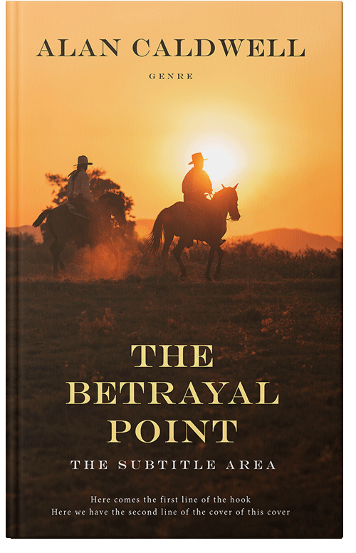 Front view of Premade Action & Adventure Book Cover - Deep Oak