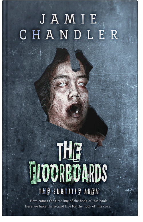 Front view of Premade Horror Book Cover - Ebony Clay