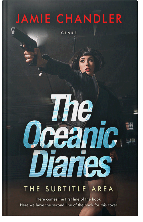 Front view of Premade Mystery & Thriller & Suspense Book Cover - Outer Space