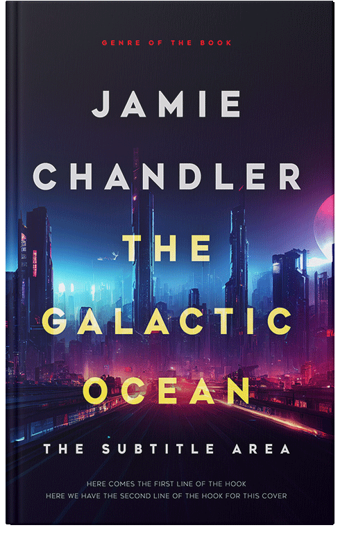 Front view of Premade Science Fiction Book Cover - Violet