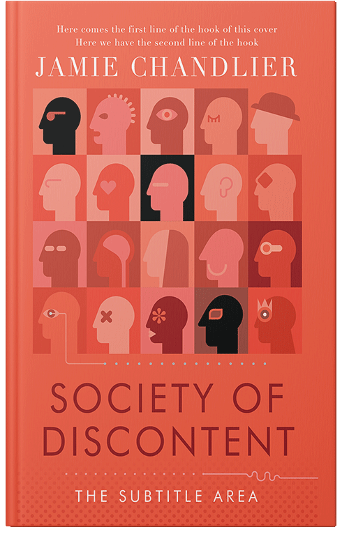 Front view of Premade Abstract Book Cover - Burnt Sienna